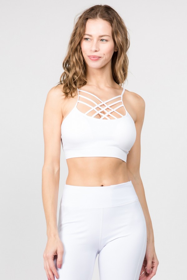 Logo Caged Sports Bras