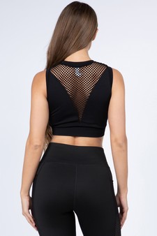Women's High Neck Mesh Seamless Activewear Sports Bra style 3