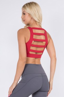 Women's Lattice Open Back Activewear Sports Bra