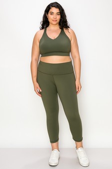 Women's Buttery Soft Sports Bra and Capri Leggings Activewear Set