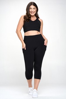 Women's Buttery Soft Sports Bra and Capri Leggings Activewear Set