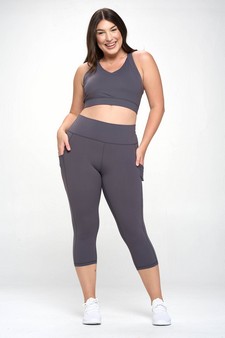 Women's Buttery Soft Sports Bra and Capri Leggings Activewear Set