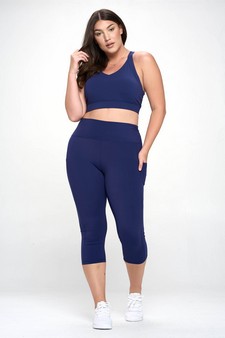 Women's Buttery Soft Sports Bra and Capri Leggings Activewear Set