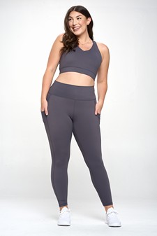 Women's Buttery Soft Sports Bra and Legging Activewear Set style 4