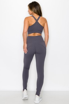 Women's Buttery Soft Sports Bra and Legging Activewear Set style 3