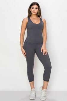 Women’s Body Mold Buttery Soft Full-Length Activewear Tank & Capri Set