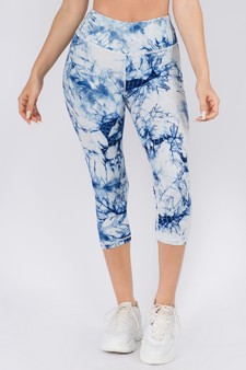 Women's Buttery Soft Tie Dye Capri Activewear Leggings