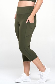 Women's Buttery Soft Activewear Capri Leggings with Pockets