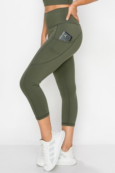 Women's Buttery Soft Activewear Capri Leggings with Pockets