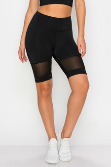 Women’s Mesh Detail Activewear Biker Shorts