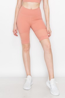 Women’s Mesh Detail Activewear Biker Shorts