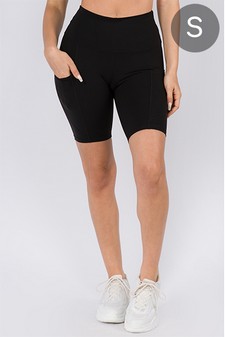 Women's Buttery Soft Activewear Biker Shorts with Pockets 8'' Inseam (Small only)
