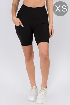 Women's Buttery Soft Activewear Biker Shorts with Pockets 8'' Inseam (XS only)