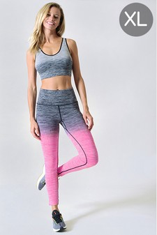 Women's Gradient Ombre Print Compression Activewear Leggings (XL only)