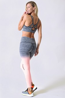 Women's Gradient Compression Ombre Activewear Leggings style 4