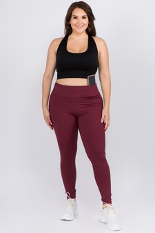Women's Active Wear Leggings w/ Hidden Waistband Pocket style 4