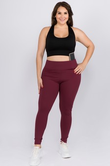 Women's Active Wear Leggings w/ Hidden Waistband Pocket style 5