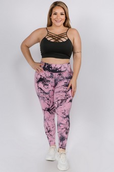 Women's Buttery Soft Tie Dye Activewear Leggings (XXXL only) style 4