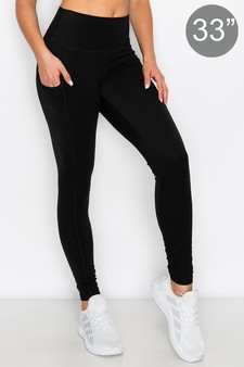 Women's Buttery Soft Activewear Leggings w/ Pockets for Tall Girls 33"