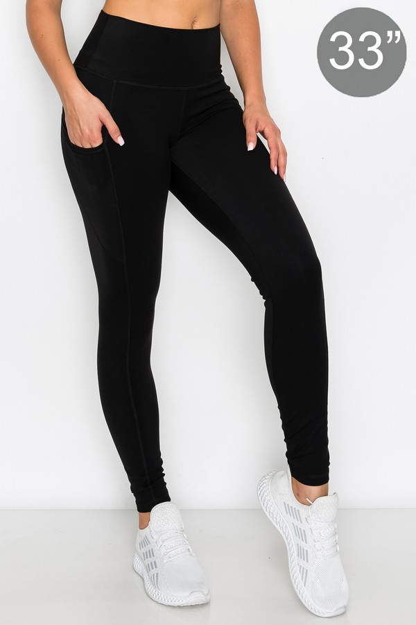 Women's Buttery Soft Activewear Leggings w/ Pockets for Tall Girls 33 -  Wholesale 