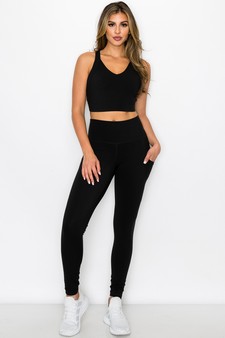 Women's Buttery Soft Activewear Leggings with Pockets (Small only) style 4