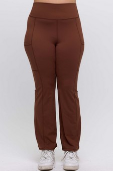 Women's Buttery Soft High-Waisted Straight Leg Active Pants with Side Pockets style 3