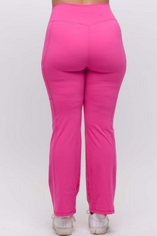 Women's Buttery Soft High-Waisted Straight Leg Active Pants with Side Pockets style 2