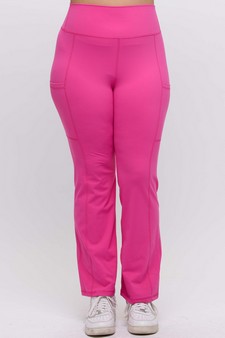 Women's Buttery Soft High-Waisted Straight Leg Active Pants with Side Pockets style 3
