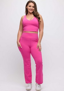 Women's Buttery Soft High-Waisted Straight Leg Active Pants with Side Pockets style 5