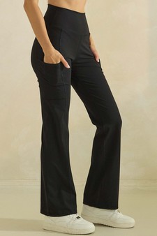 Women's Buttery Soft High-Waisted Straight Leg Active Pants with Side Pockets style 3
