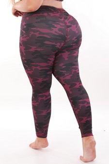 Women's Dark Camo High Rise Activewear Leggings (XL only) style 2