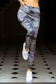 Women's High Waist Tie Dye Activewear Leggings - TOP: ACTPT051