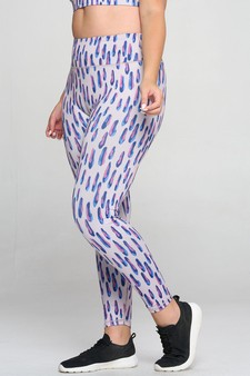 Women's Spotted Abstract Print Activewear Leggings style 2
