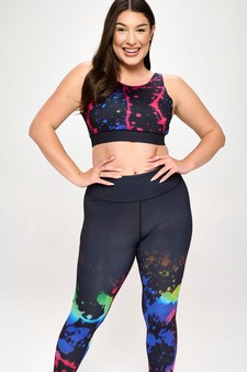 Women’s Paint Splatter Activewear Leggings style 4