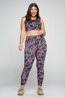 Women's Convivial Animal Mix Print Activewear Set