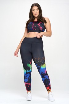 Women’s Paint Splatter Activewear Set