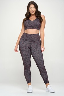 Women’s Deep V Leopard Activewear Set