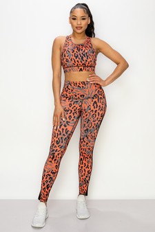 Women’s Cheetah Meets Tiger Printed Activewear Set