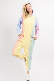Plush Rainbow Unicorn Animal Onesie Pajama Costume - (6pcs L/XL only) style 2