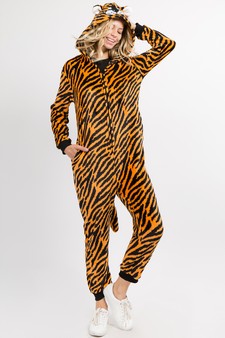 Plush Tiger Animal Onesie Pajama Costume