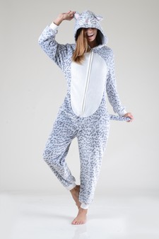 Plush Leopard  Animal Onesie Pajama