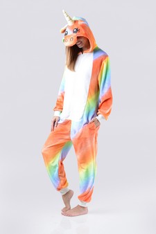 Plush Unicorn Rainbow Animal Onesie Pajama