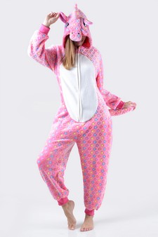 Women's Pink Star Unicorn Onesie