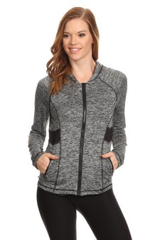 Women's Active Wear Zip Up Jacket With Hoodie