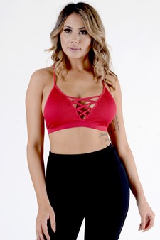 Women's Criss Cross Ribbed Bralette