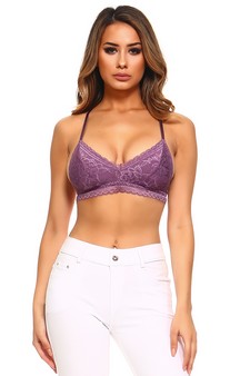 Lady's Supersoft Lace Triangle Bralette w/Spaghetti Detail