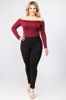 Long Sleeve Off the Shoulder Bodysuit style 4