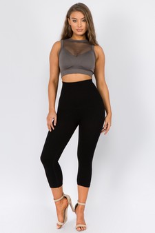 High Waist Compression Capri Leggings