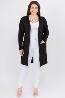 Women's Long Sleeve Knit Wrap Cardigan with Pockets style 5