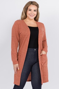 Women's Long Sleeve Knit Wrap Cardigan with Pockets